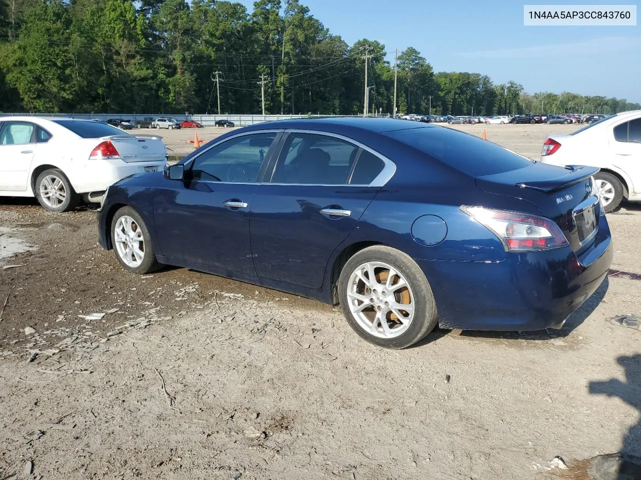 2012 Nissan Maxima S VIN: 1N4AA5AP3CC843760 Lot: 65474324