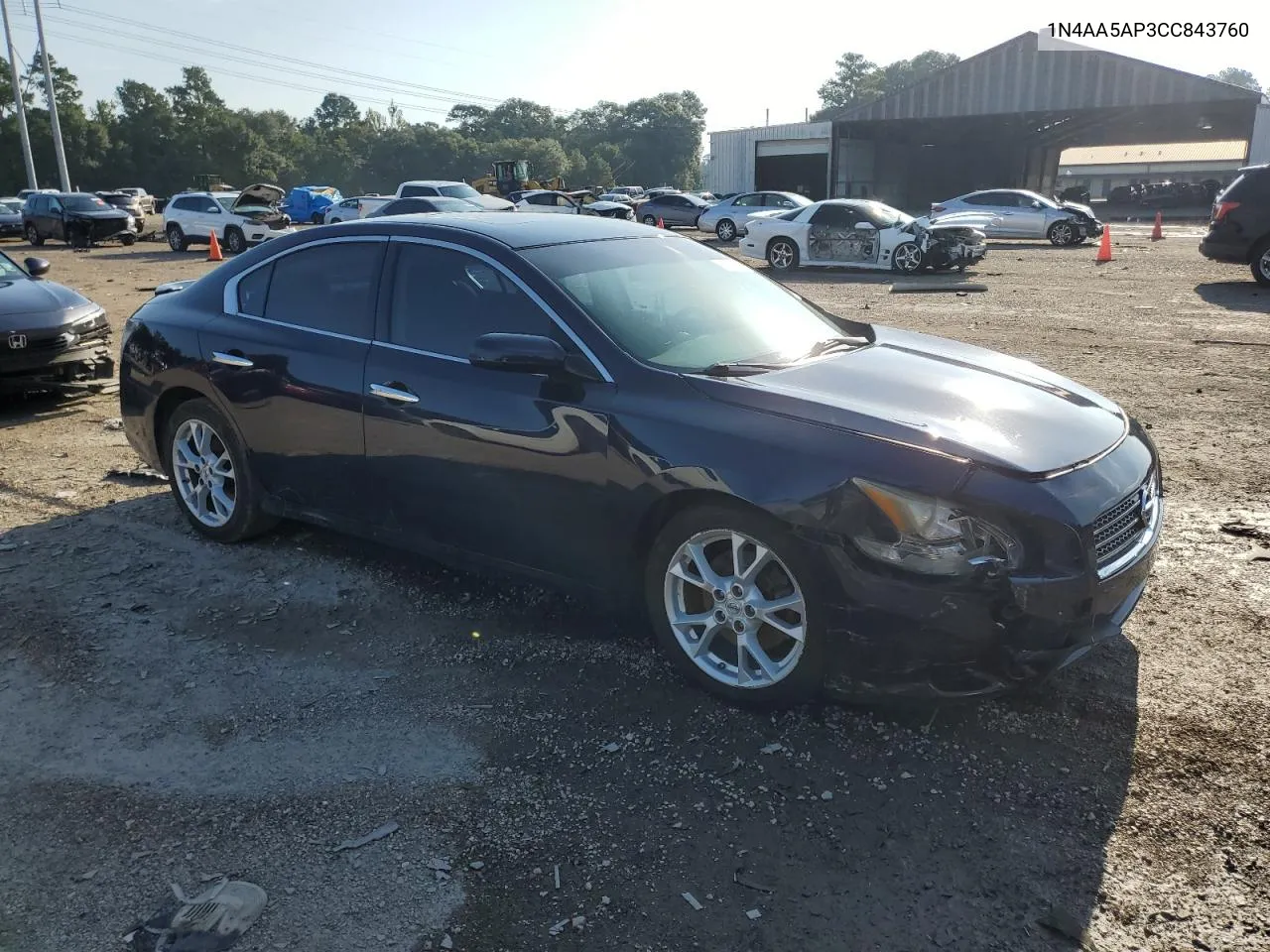 2012 Nissan Maxima S VIN: 1N4AA5AP3CC843760 Lot: 65474324