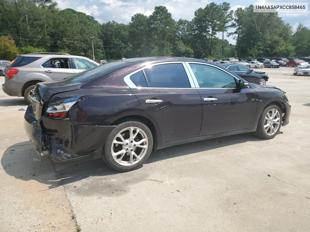 2012 Nissan Maxima S VIN: 1N4AA5APXCC858465 Lot: 67634584