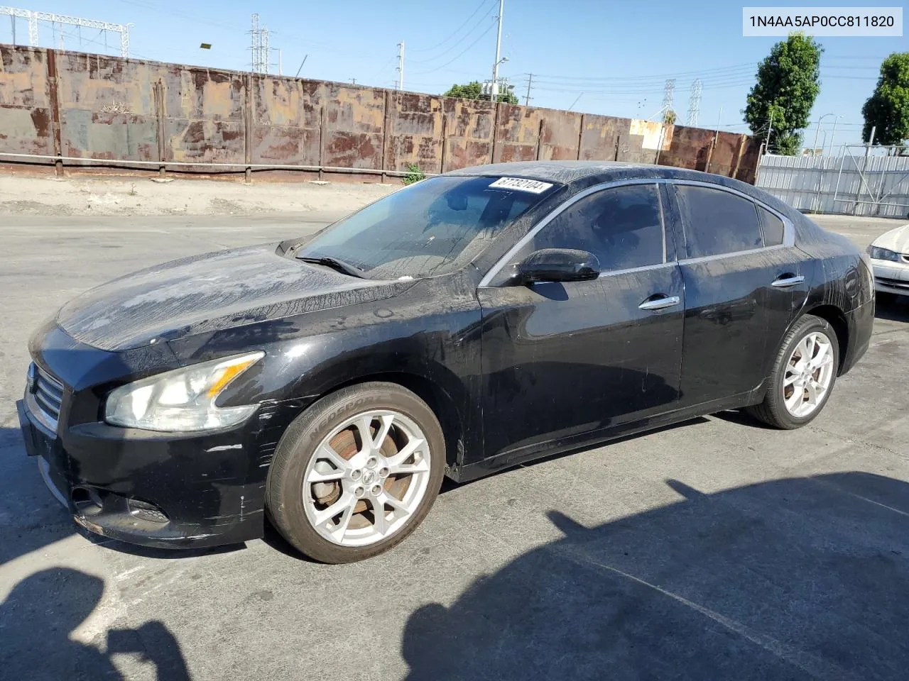 2012 Nissan Maxima S VIN: 1N4AA5AP0CC811820 Lot: 67732104