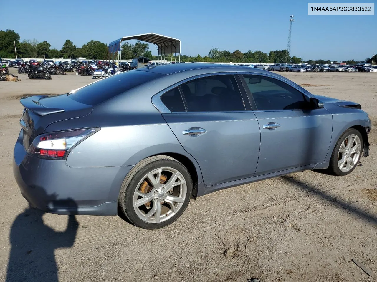 2012 Nissan Maxima S VIN: 1N4AA5AP3CC833522 Lot: 67801964