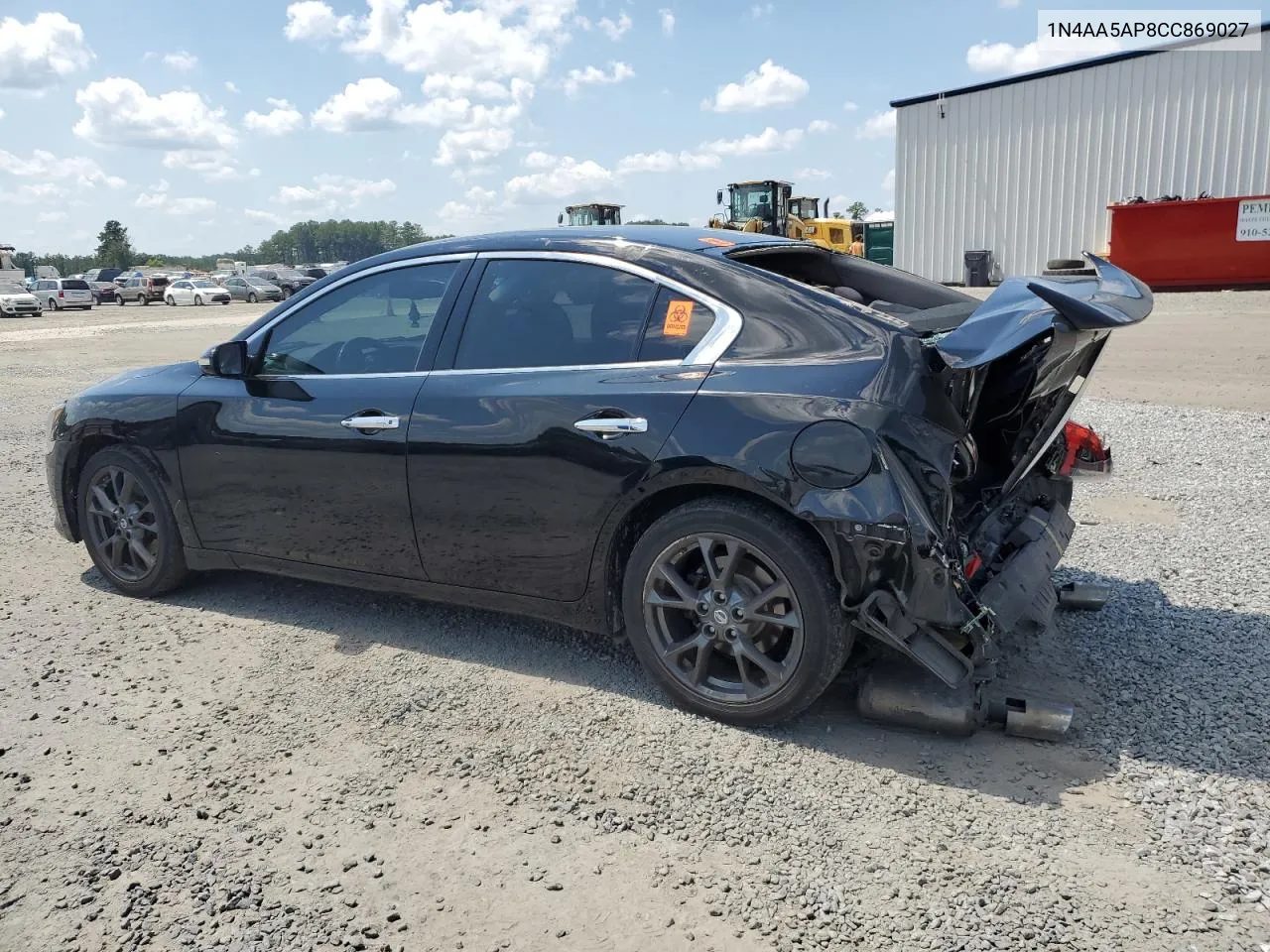 2012 Nissan Maxima S VIN: 1N4AA5AP8CC869027 Lot: 69215214