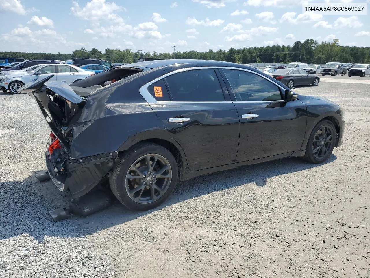 2012 Nissan Maxima S VIN: 1N4AA5AP8CC869027 Lot: 69215214