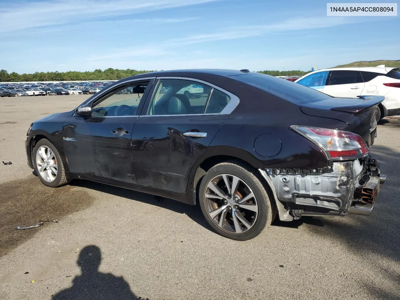 2012 Nissan Maxima S VIN: 1N4AA5AP4CC808094 Lot: 70259004