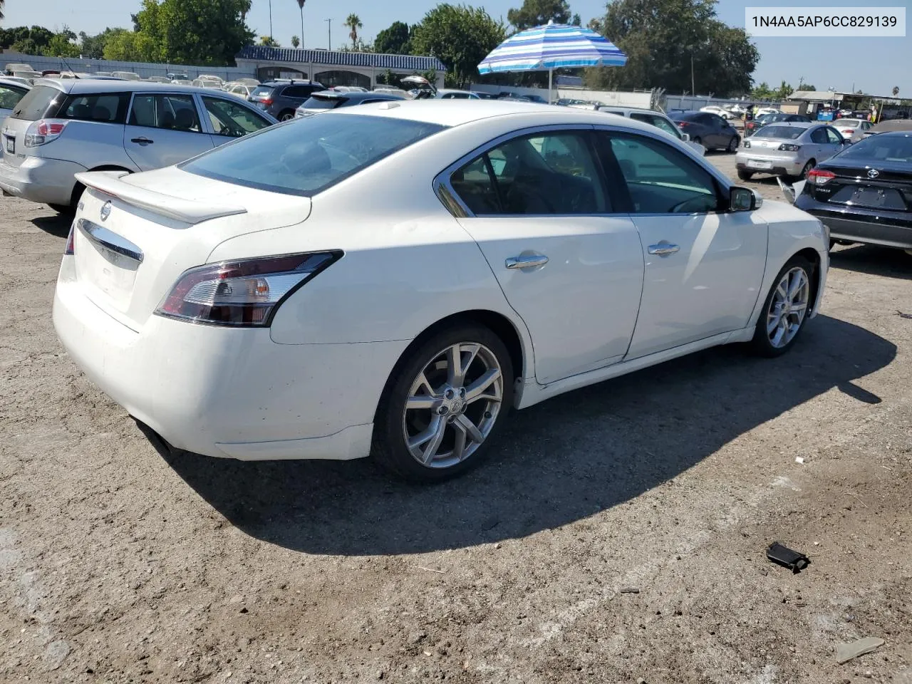 2012 Nissan Maxima S VIN: 1N4AA5AP6CC829139 Lot: 71076044