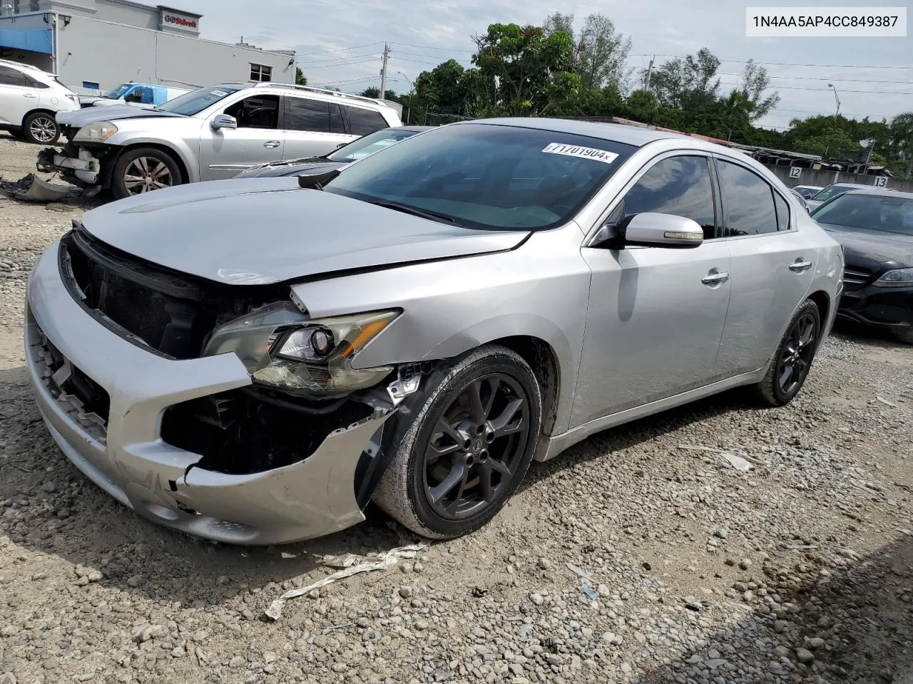 2012 Nissan Maxima S VIN: 1N4AA5AP4CC849387 Lot: 71701904