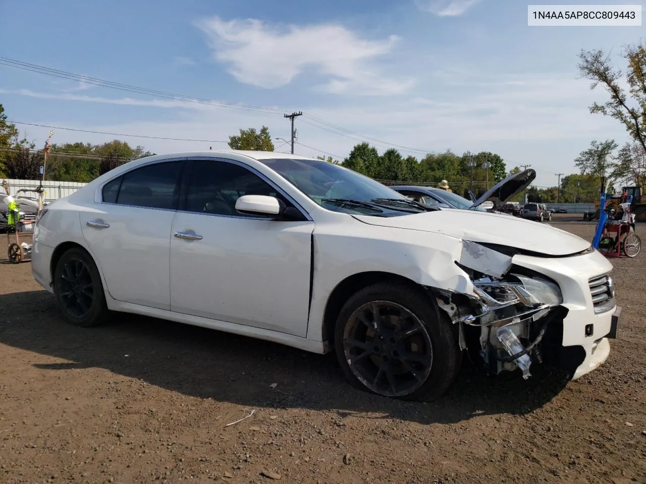 2012 Nissan Maxima S VIN: 1N4AA5AP8CC809443 Lot: 72008914