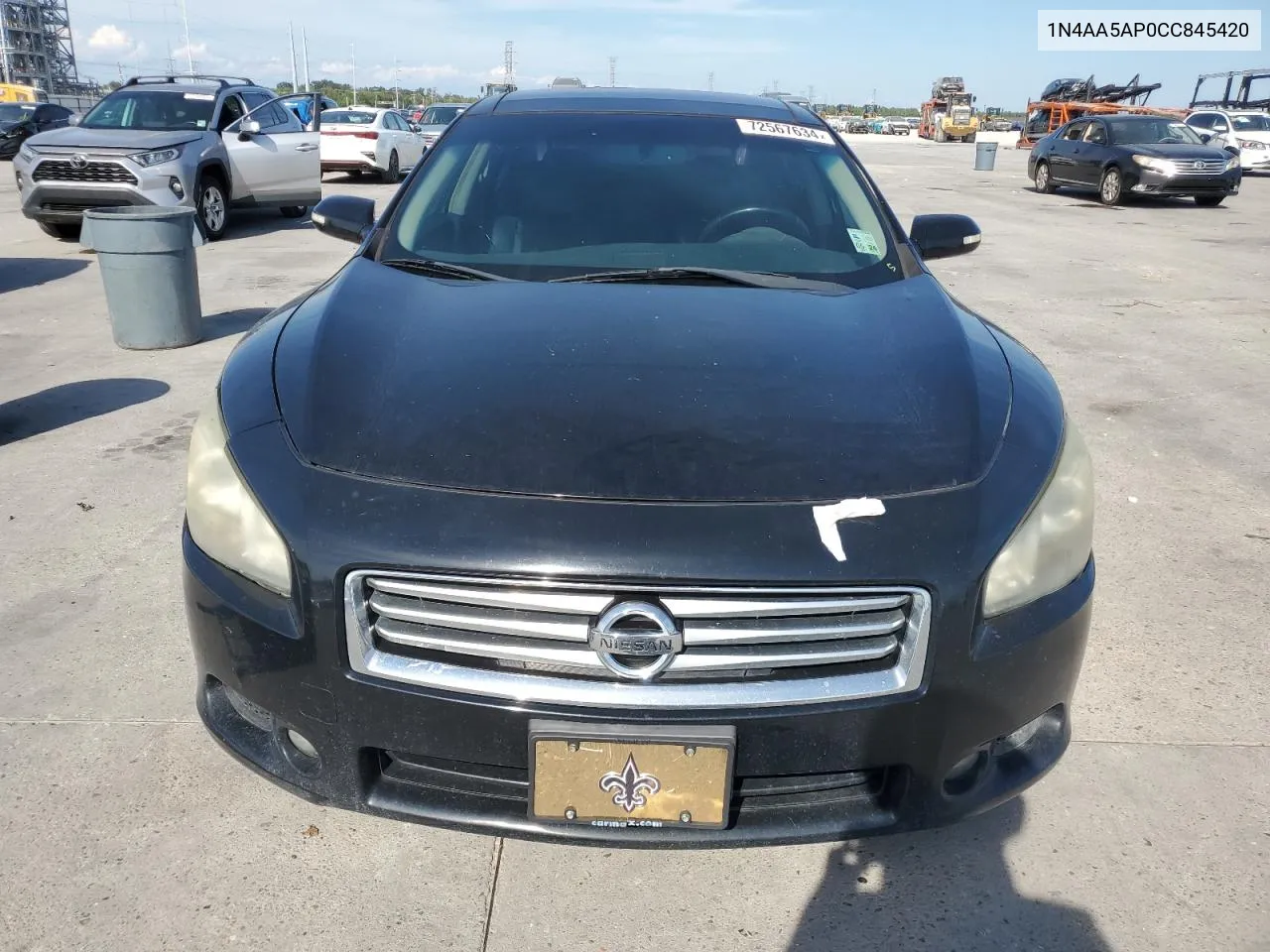 2012 Nissan Maxima S VIN: 1N4AA5AP0CC845420 Lot: 72567634