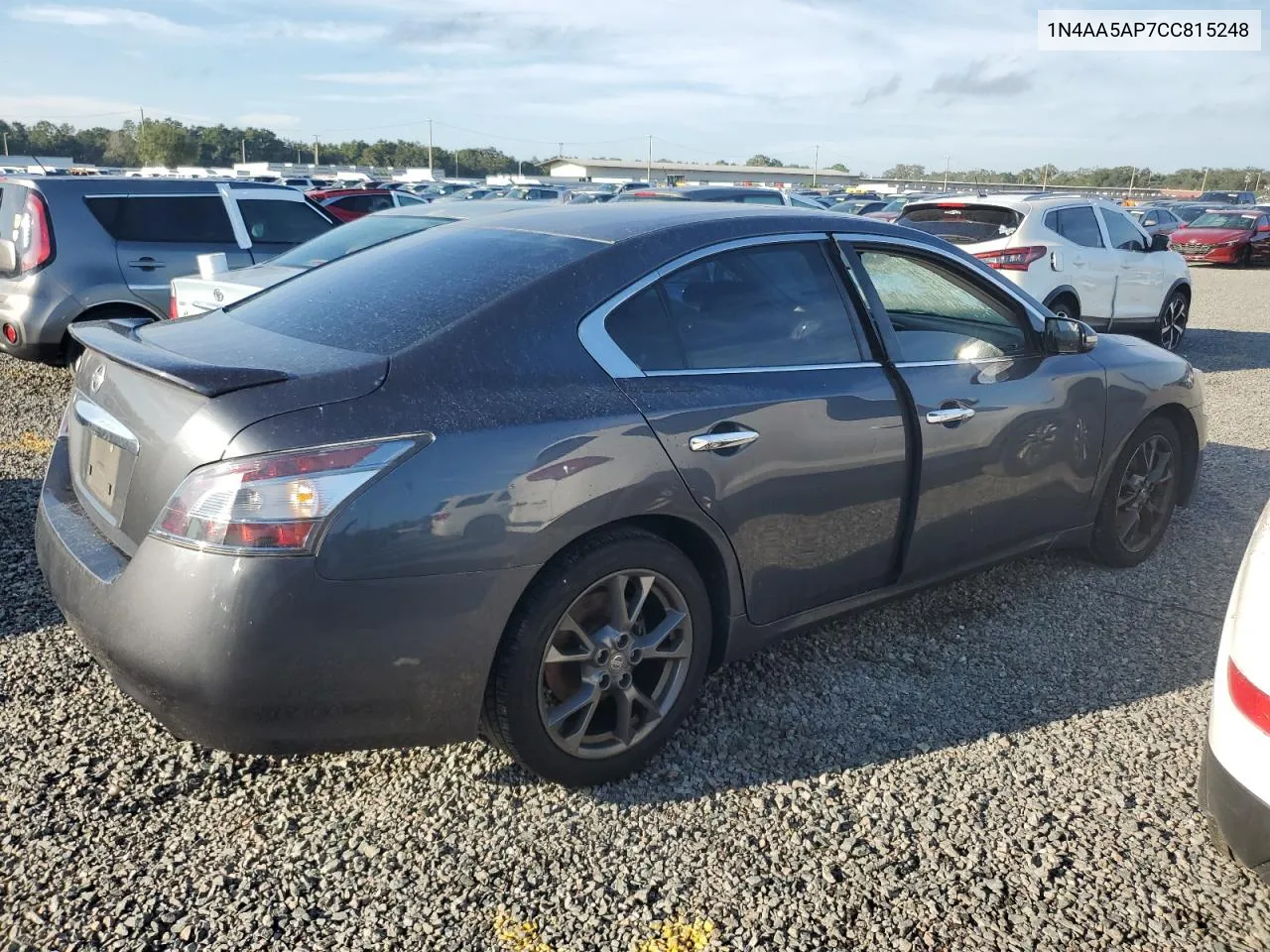 2012 Nissan Maxima S VIN: 1N4AA5AP7CC815248 Lot: 73838664