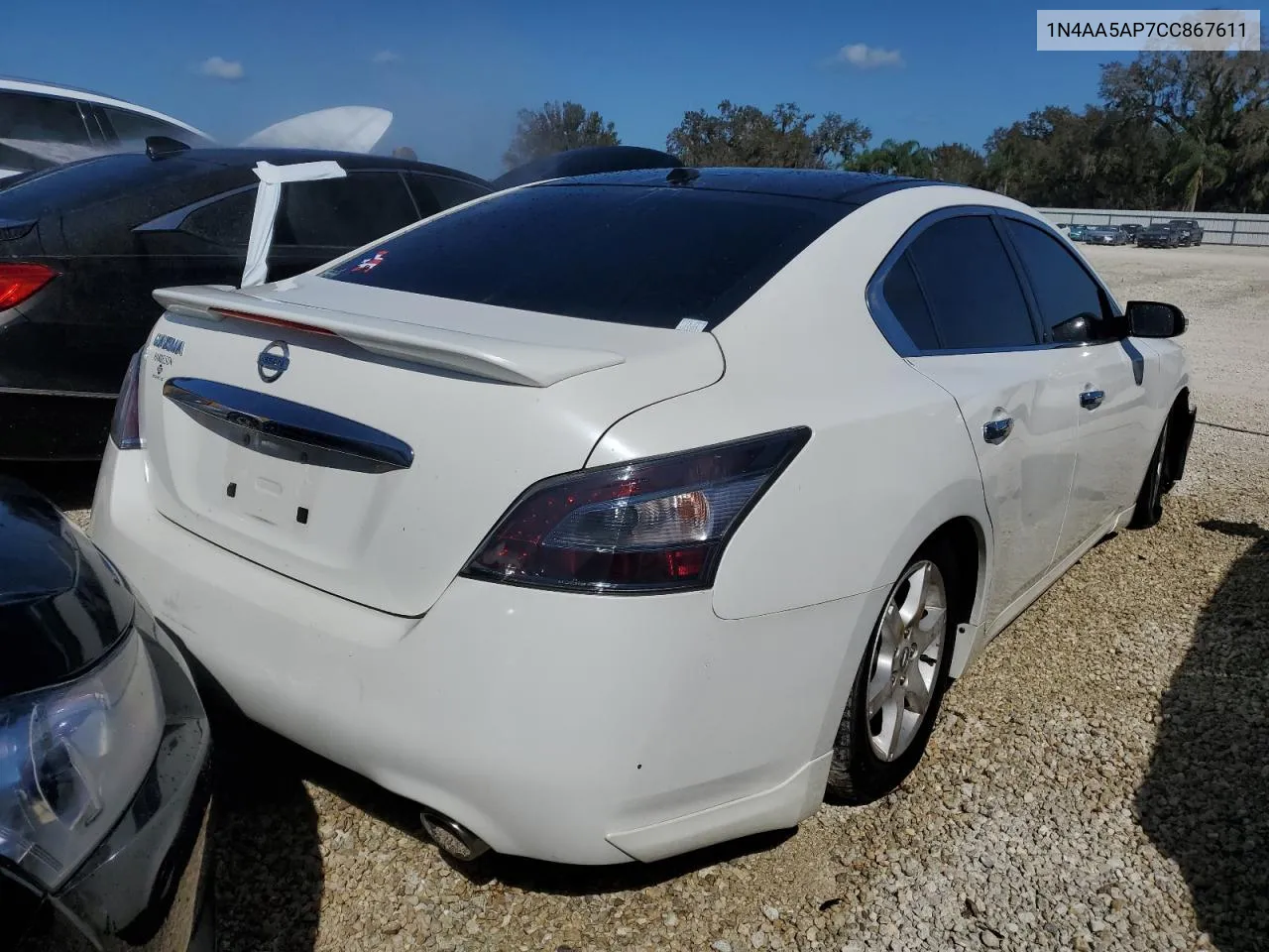 2012 Nissan Maxima S VIN: 1N4AA5AP7CC867611 Lot: 74761534