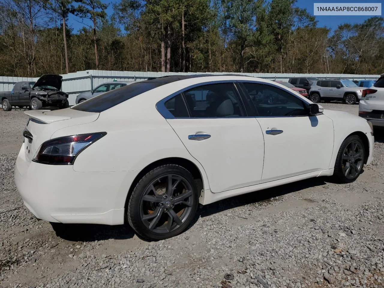 2012 Nissan Maxima S VIN: 1N4AA5AP8CC868007 Lot: 75132024