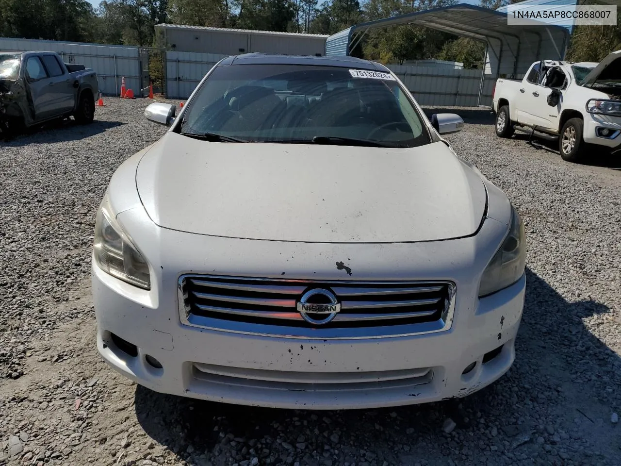 2012 Nissan Maxima S VIN: 1N4AA5AP8CC868007 Lot: 75132024