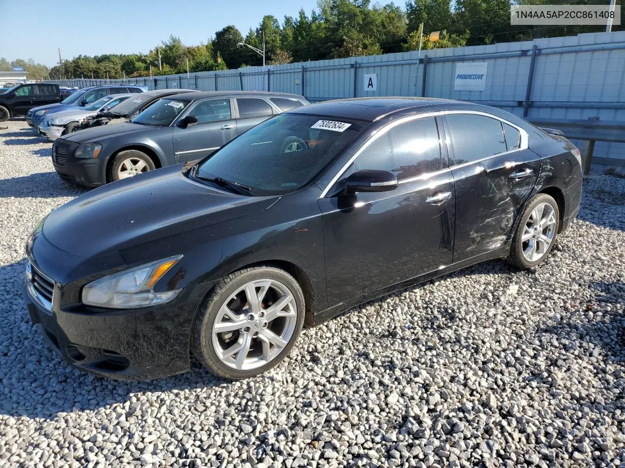 2012 Nissan Maxima S VIN: 1N4AA5AP2CC861408 Lot: 75302634