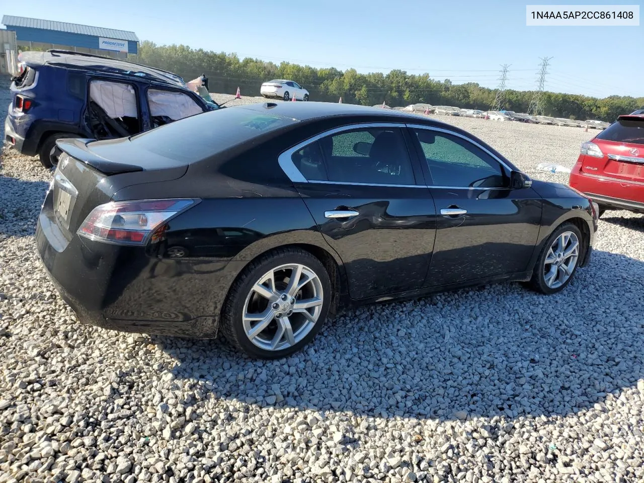 2012 Nissan Maxima S VIN: 1N4AA5AP2CC861408 Lot: 75302634