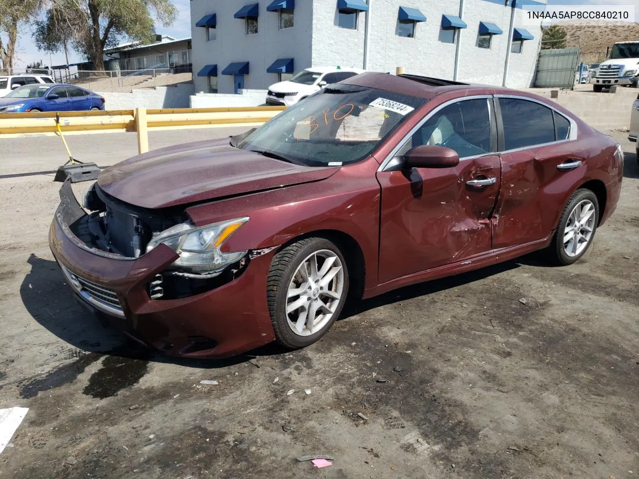 2012 Nissan Maxima S VIN: 1N4AA5AP8CC840210 Lot: 75368244