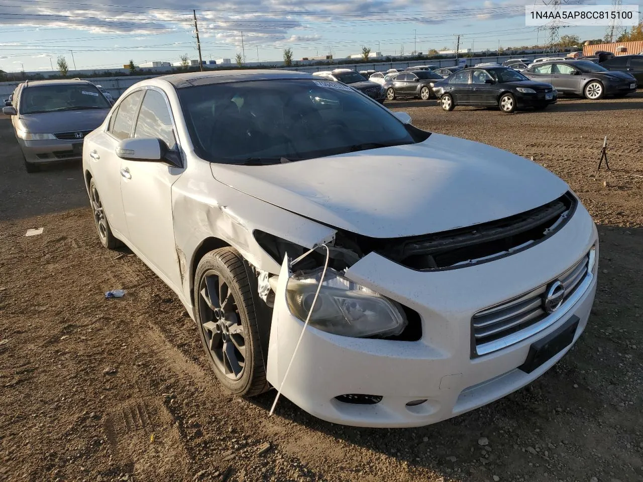 2012 Nissan Maxima S VIN: 1N4AA5AP8CC815100 Lot: 75942574