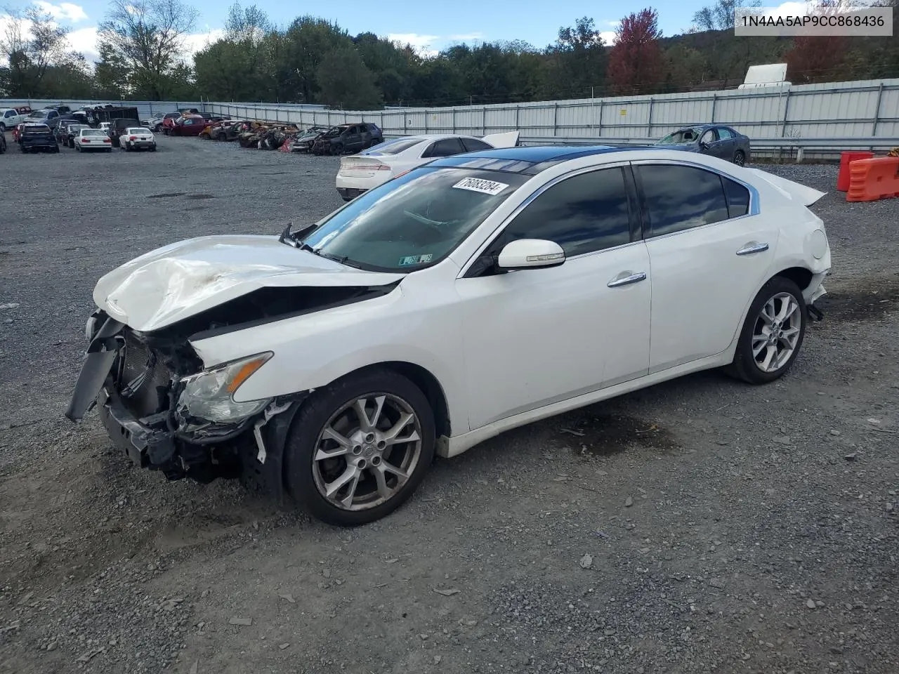 2012 Nissan Maxima S VIN: 1N4AA5AP9CC868436 Lot: 76083284