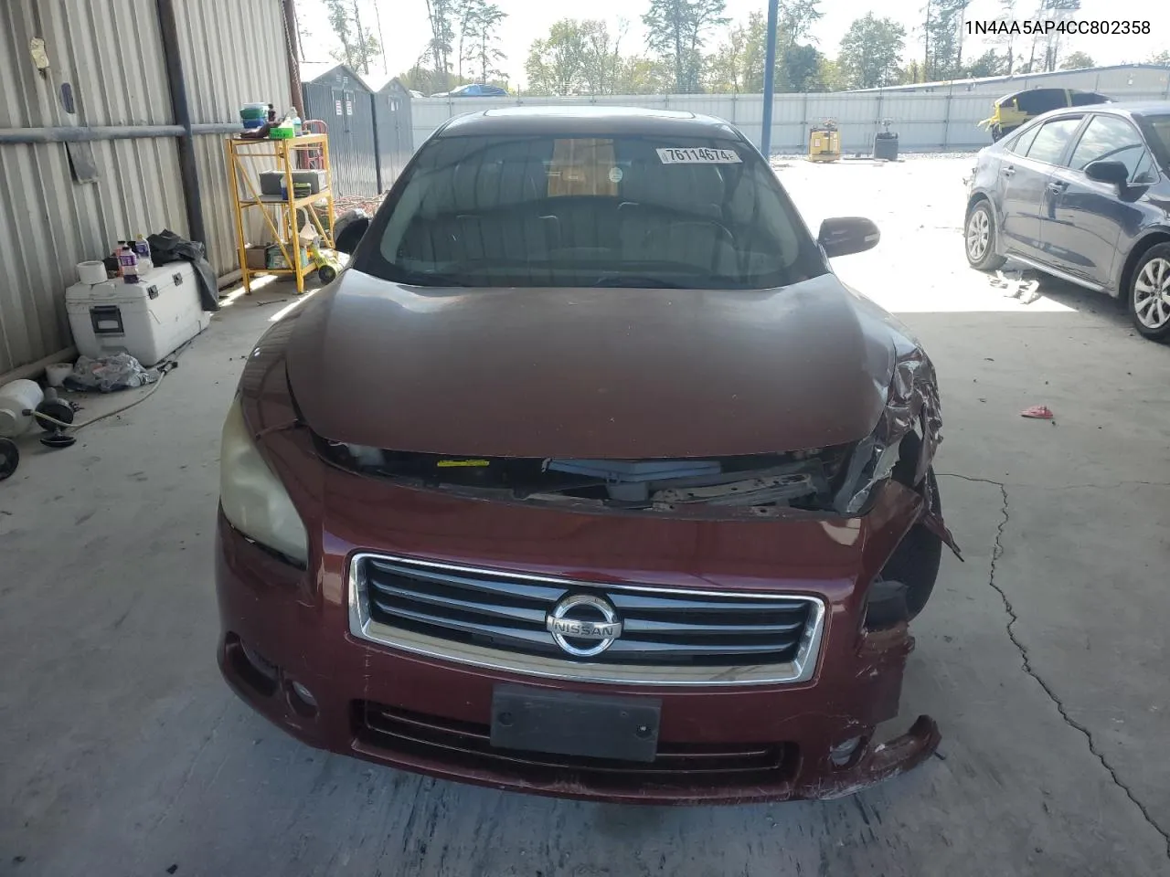 2012 Nissan Maxima S VIN: 1N4AA5AP4CC802358 Lot: 76114674