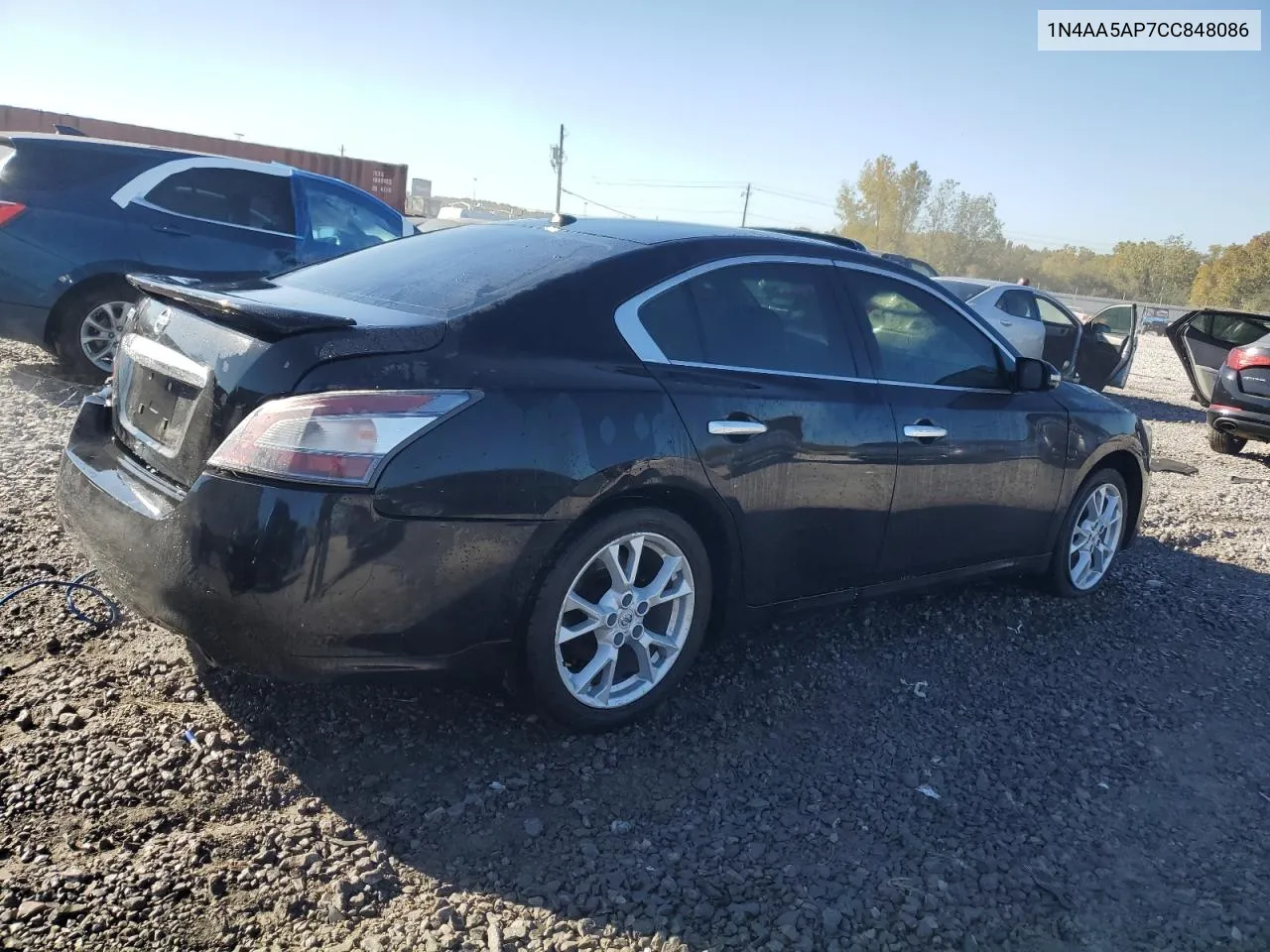 2012 Nissan Maxima S VIN: 1N4AA5AP7CC848086 Lot: 76560764