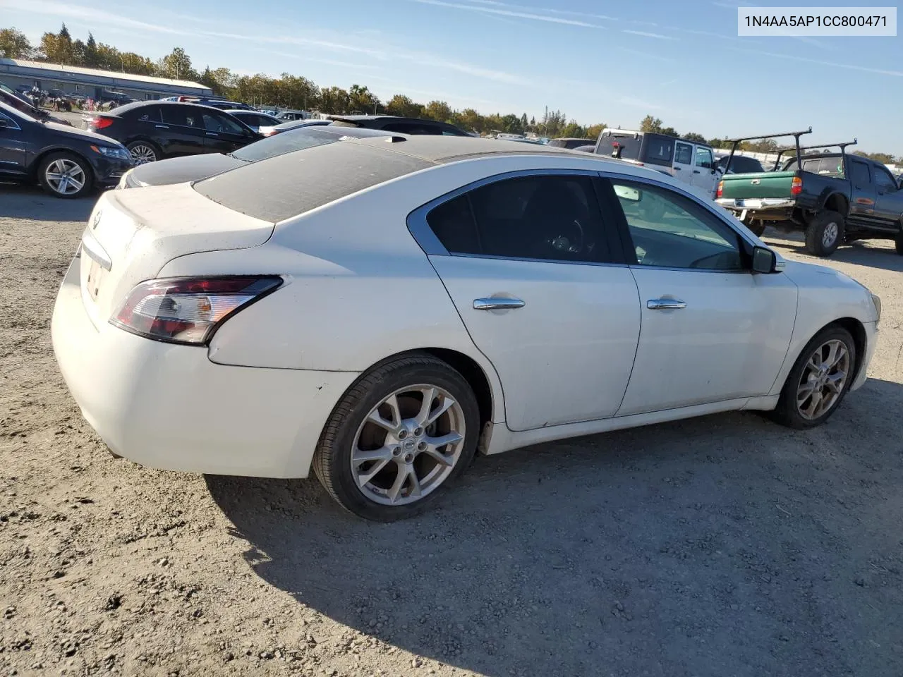 2012 Nissan Maxima S VIN: 1N4AA5AP1CC800471 Lot: 76983474