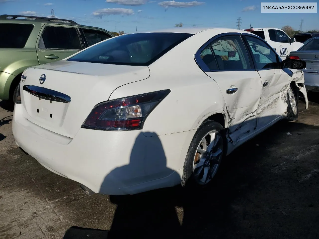 2012 Nissan Maxima S VIN: 1N4AA5APXCC869482 Lot: 77665894