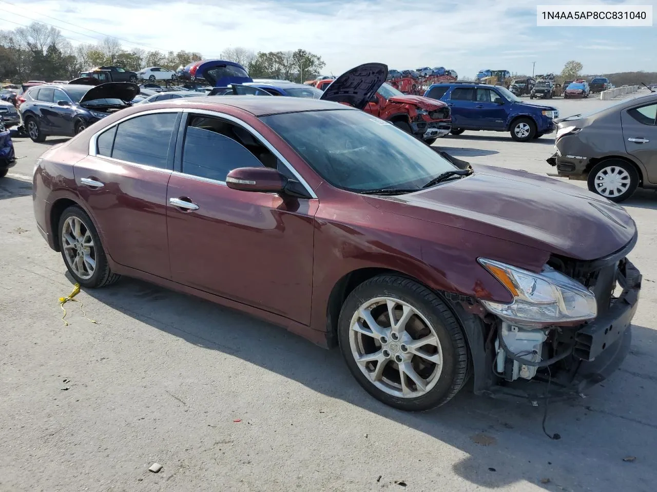 2012 Nissan Maxima S VIN: 1N4AA5AP8CC831040 Lot: 79274354