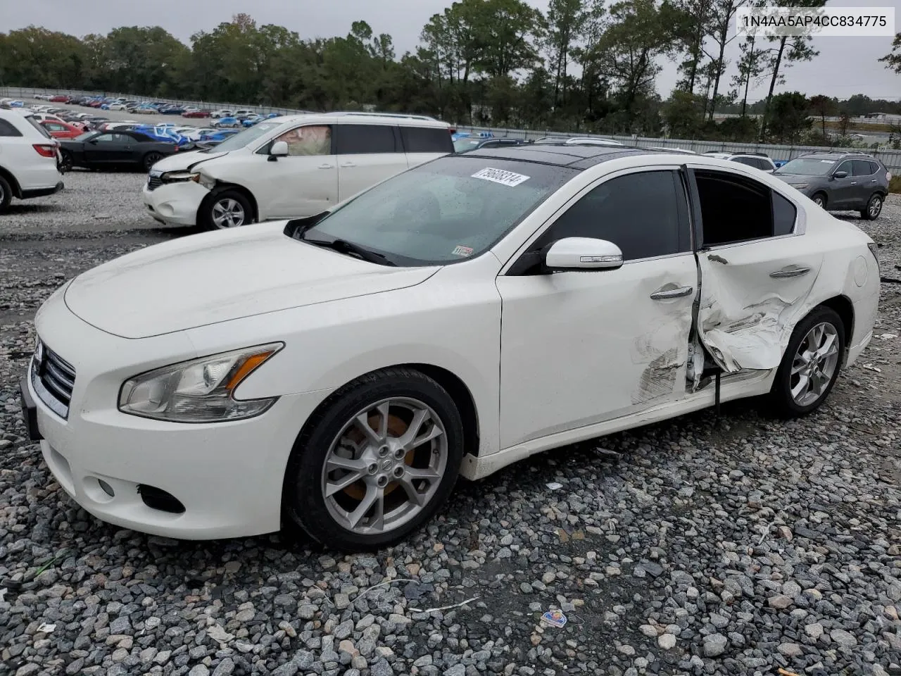 2012 Nissan Maxima S VIN: 1N4AA5AP4CC834775 Lot: 79608314