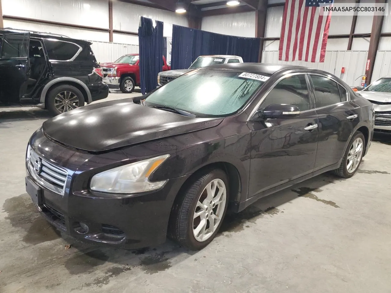 2012 Nissan Maxima S VIN: 1N4AA5AP5CC803146 Lot: 80727804