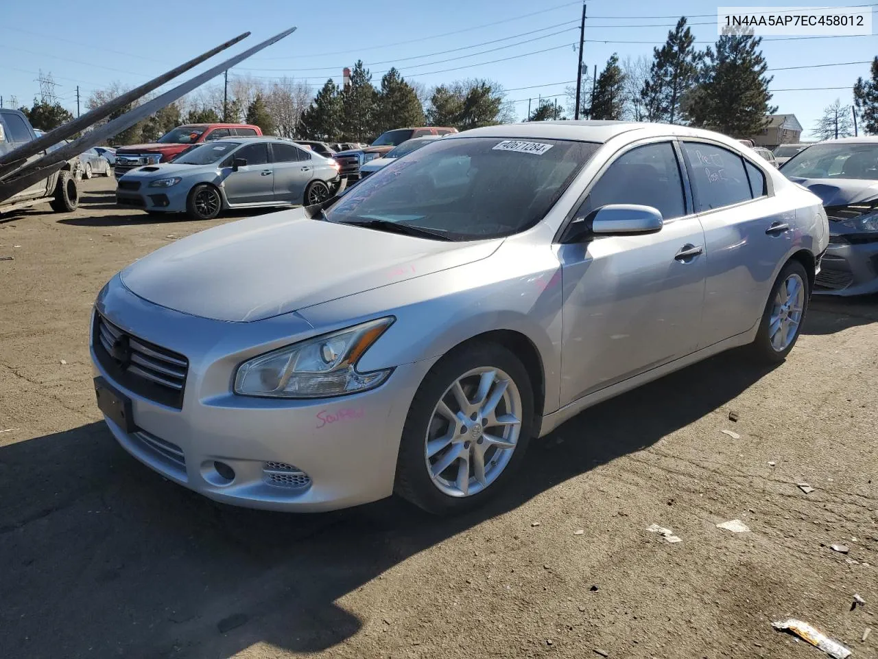 2014 Nissan Maxima S VIN: 1N4AA5AP7EC458012 Lot: 40671284