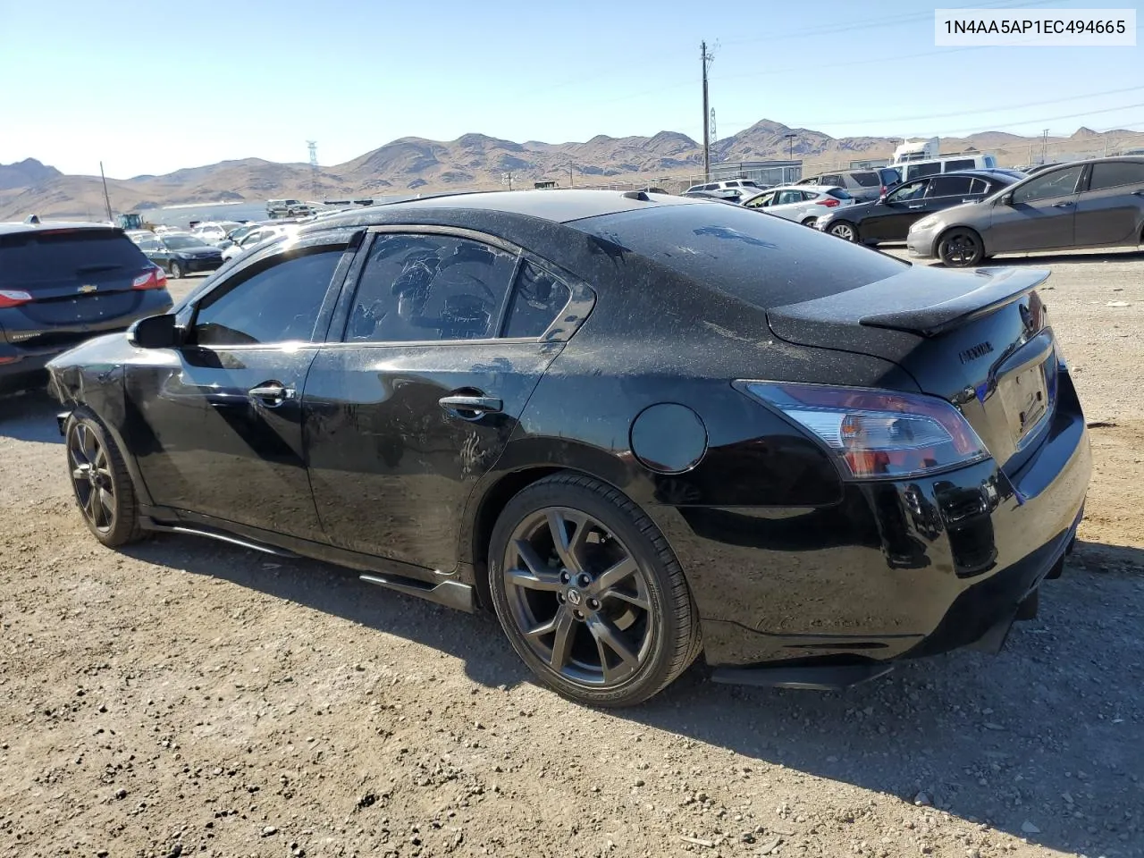 2014 Nissan Maxima S VIN: 1N4AA5AP1EC494665 Lot: 61758814