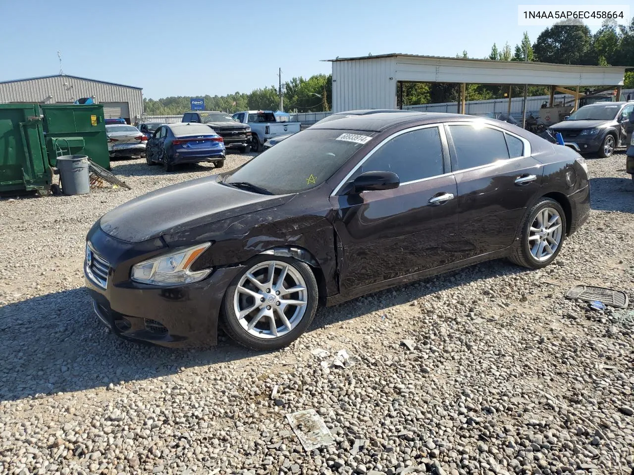 2014 Nissan Maxima S VIN: 1N4AA5AP6EC458664 Lot: 68933914