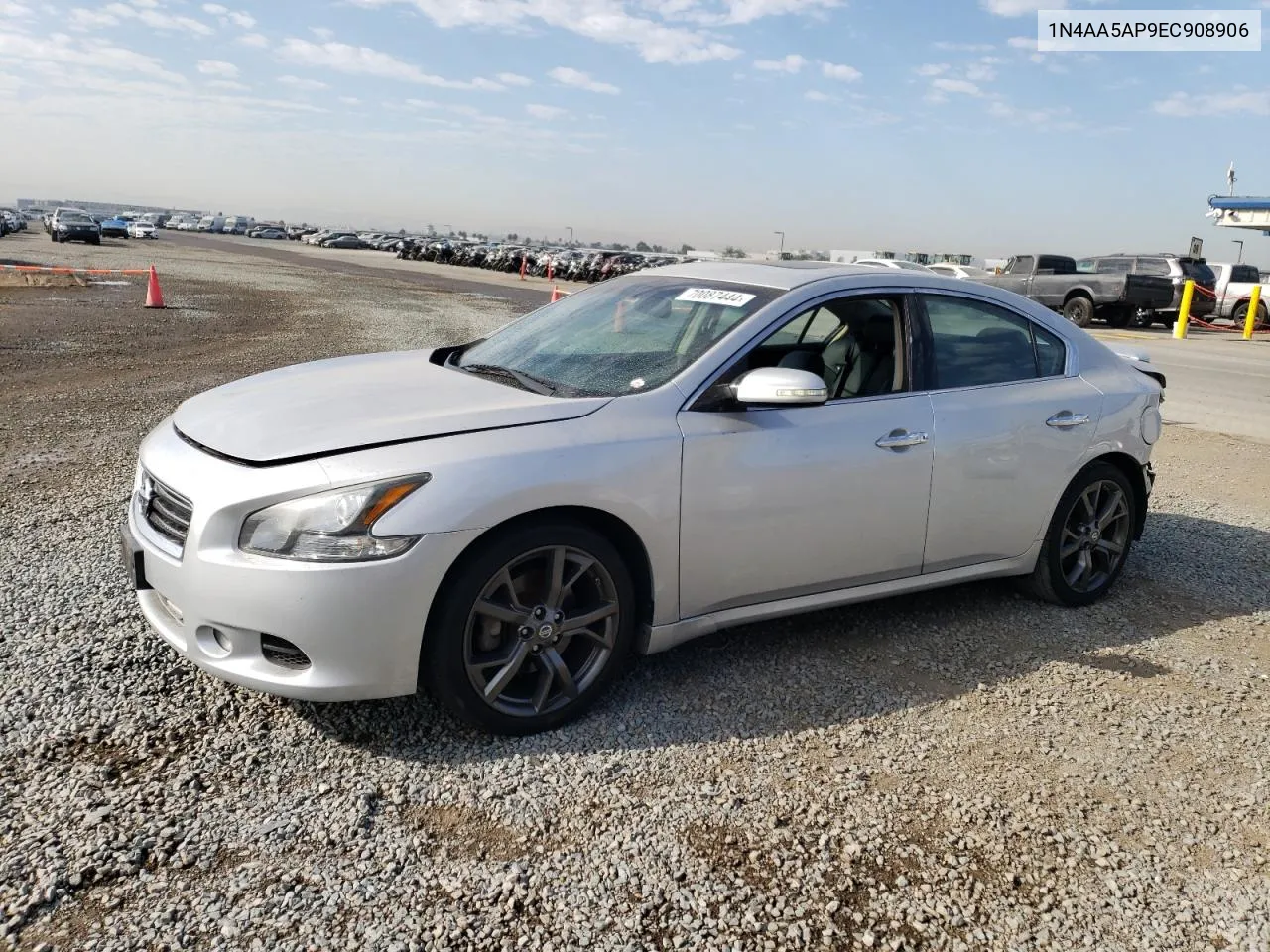 2014 Nissan Maxima S VIN: 1N4AA5AP9EC908906 Lot: 70087444