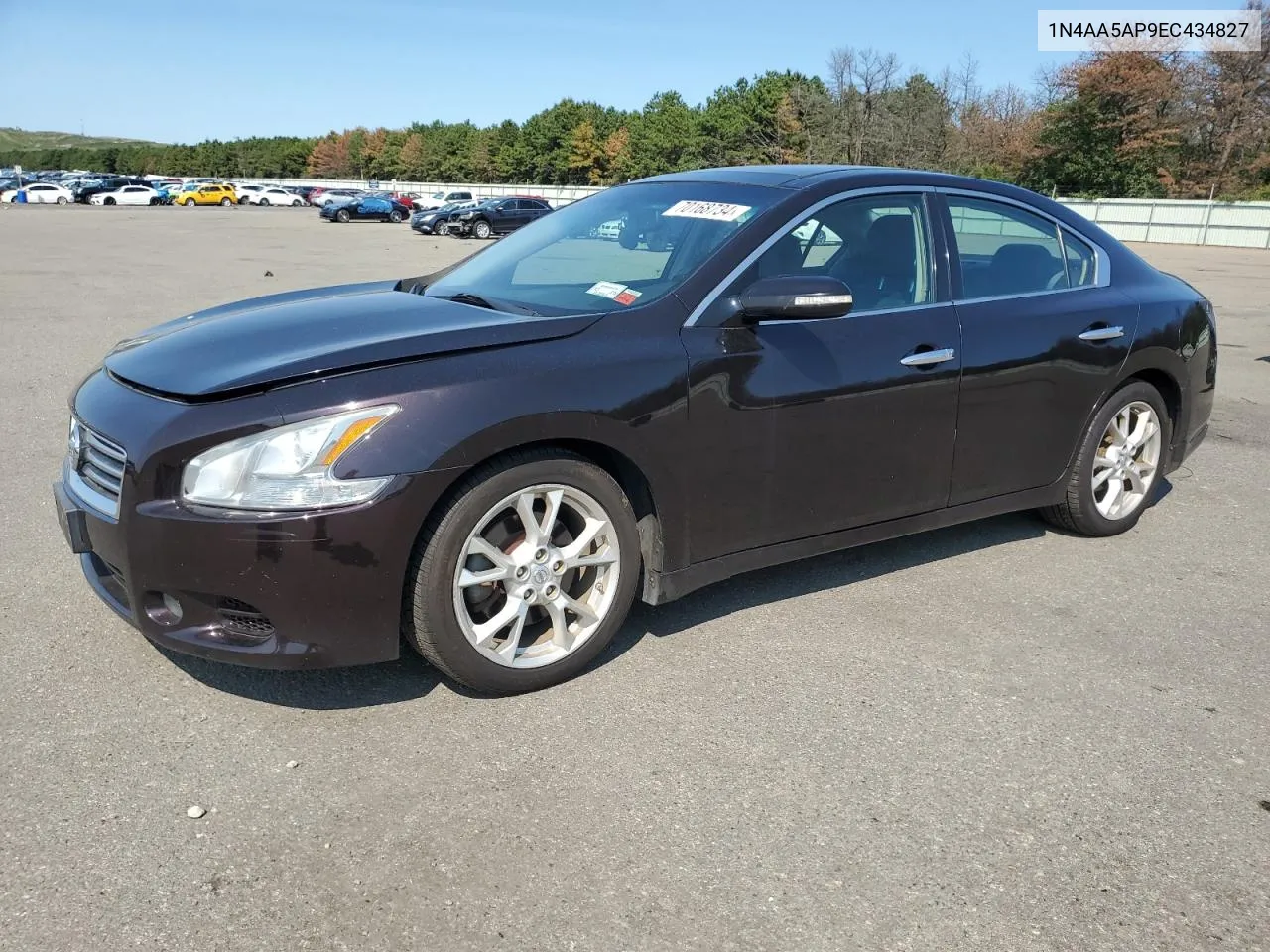 2014 Nissan Maxima S VIN: 1N4AA5AP9EC434827 Lot: 70168734