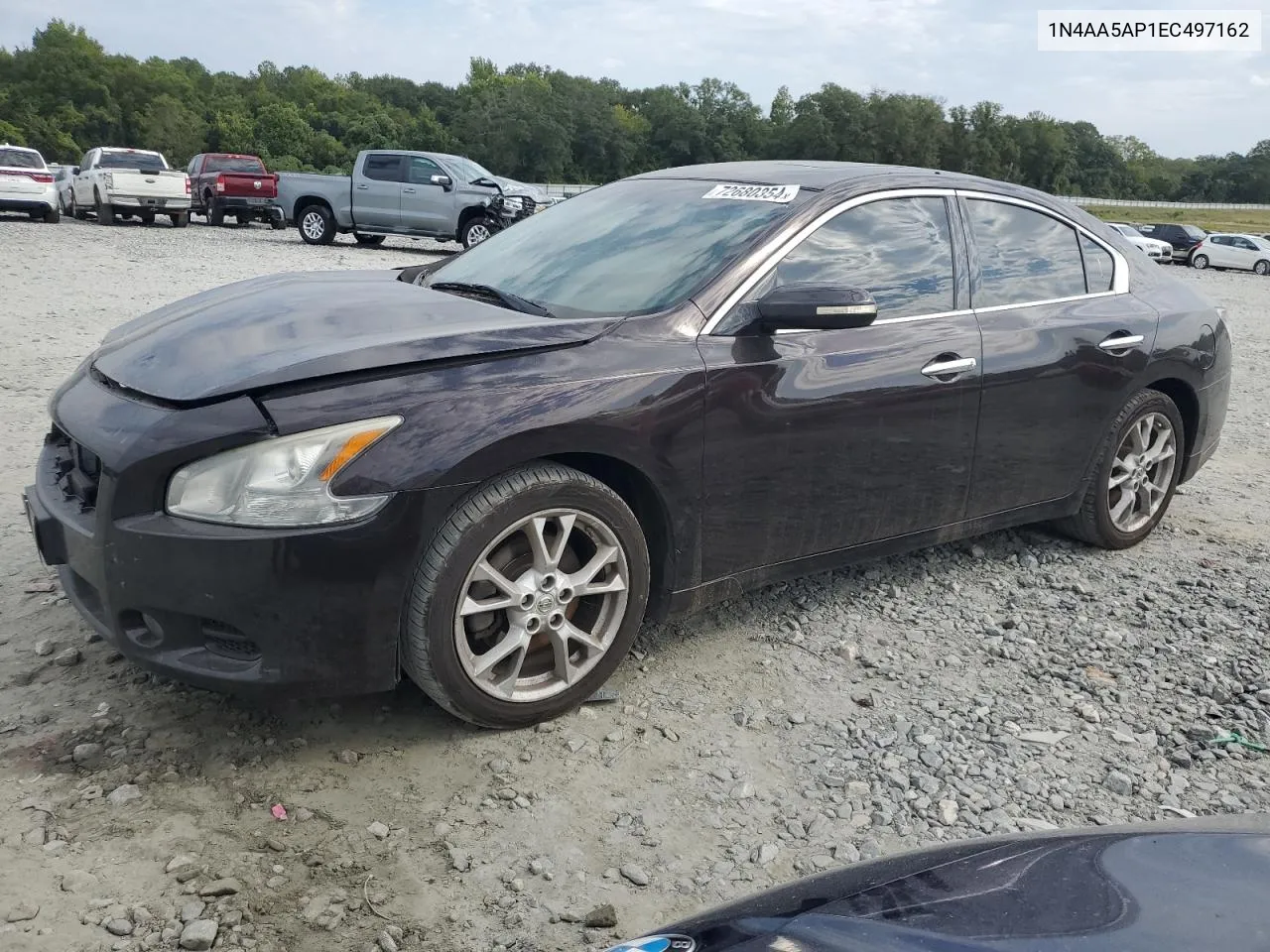 2014 Nissan Maxima S VIN: 1N4AA5AP1EC497162 Lot: 72680354