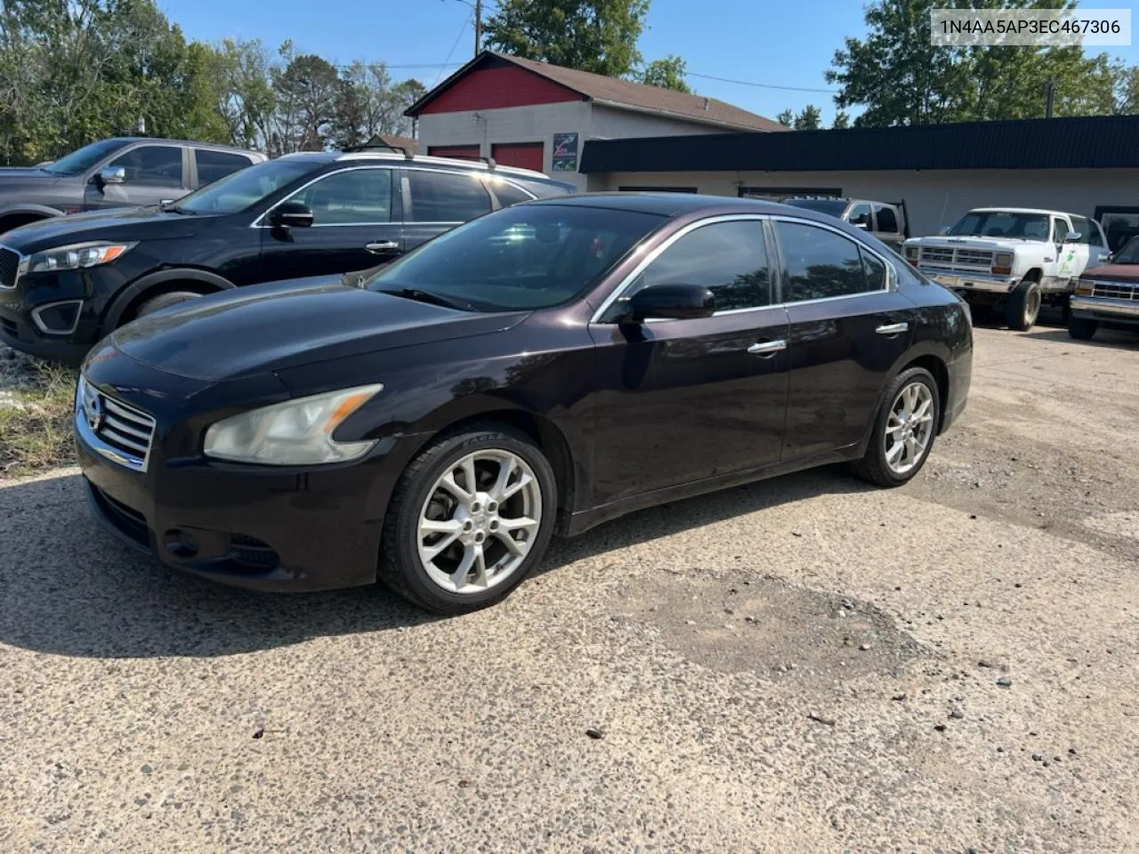 2014 Nissan Maxima S VIN: 1N4AA5AP3EC467306 Lot: 72712974