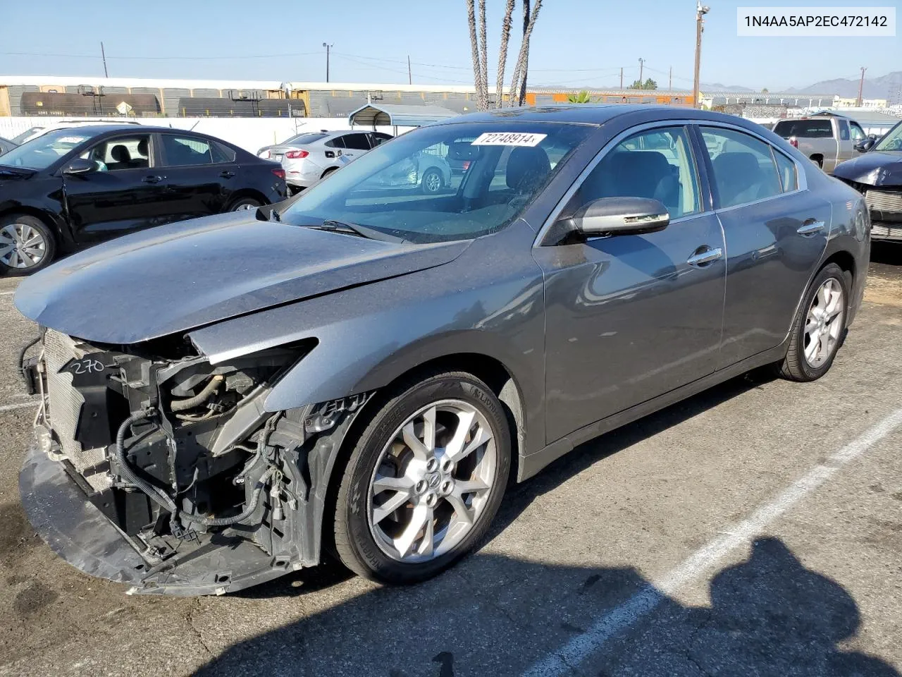 2014 Nissan Maxima S VIN: 1N4AA5AP2EC472142 Lot: 72748914