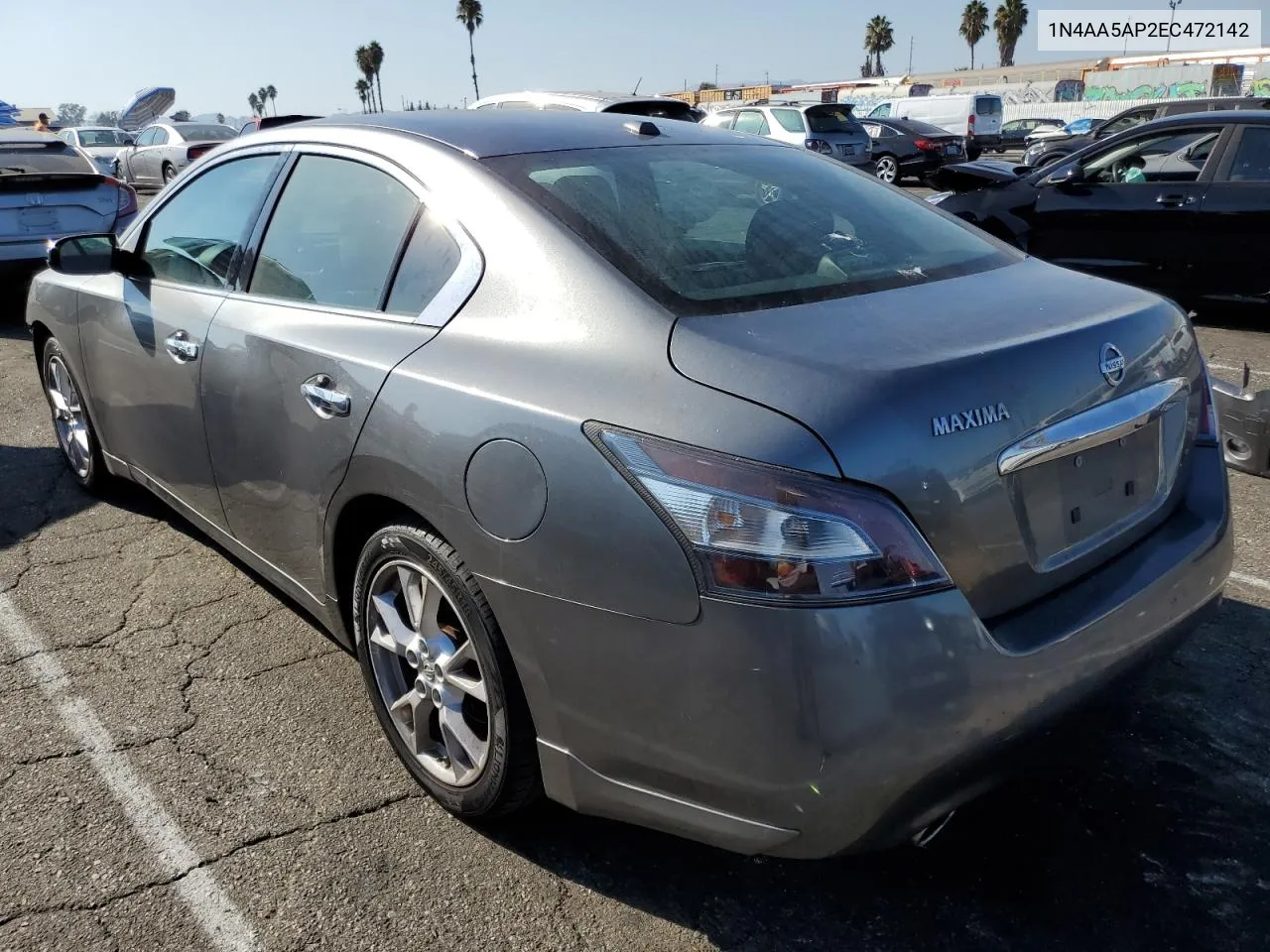 2014 Nissan Maxima S VIN: 1N4AA5AP2EC472142 Lot: 72748914