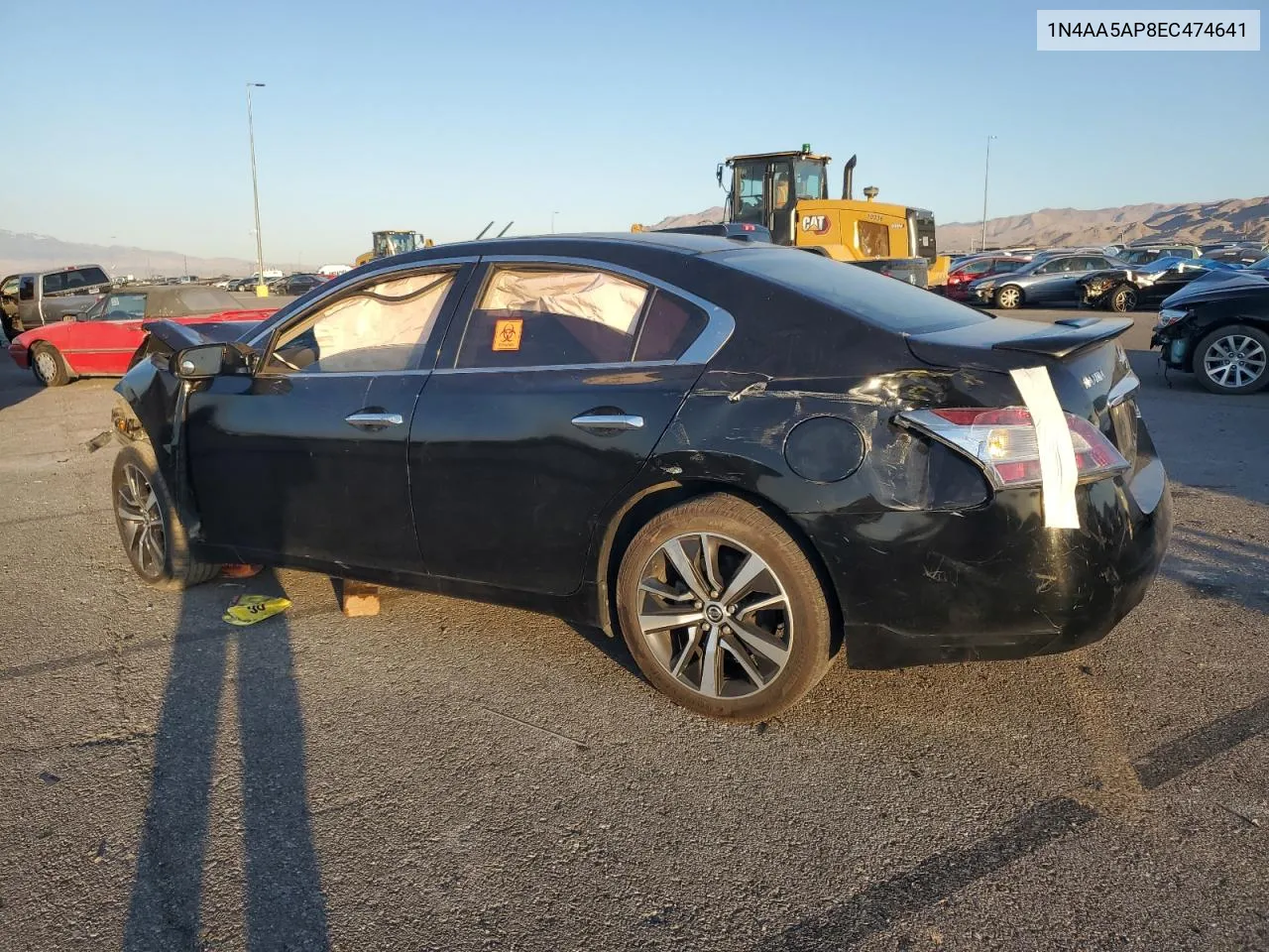 2014 Nissan Maxima S VIN: 1N4AA5AP8EC474641 Lot: 73535964