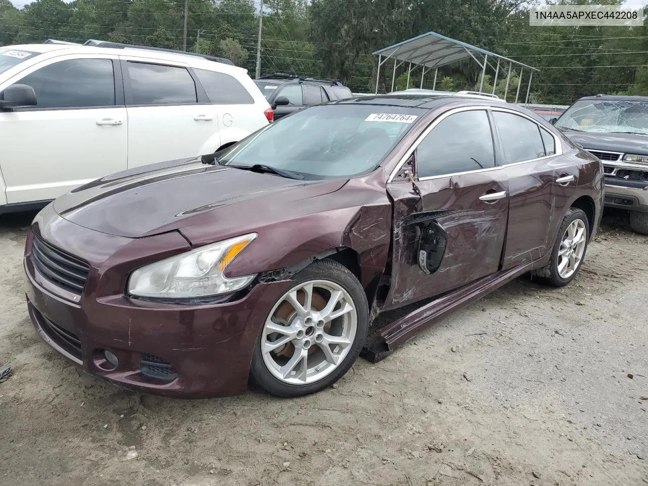 2014 Nissan Maxima S VIN: 1N4AA5APXEC442208 Lot: 74764764