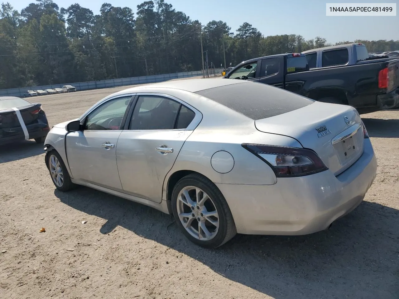 2014 Nissan Maxima S VIN: 1N4AA5AP0EC481499 Lot: 75861224