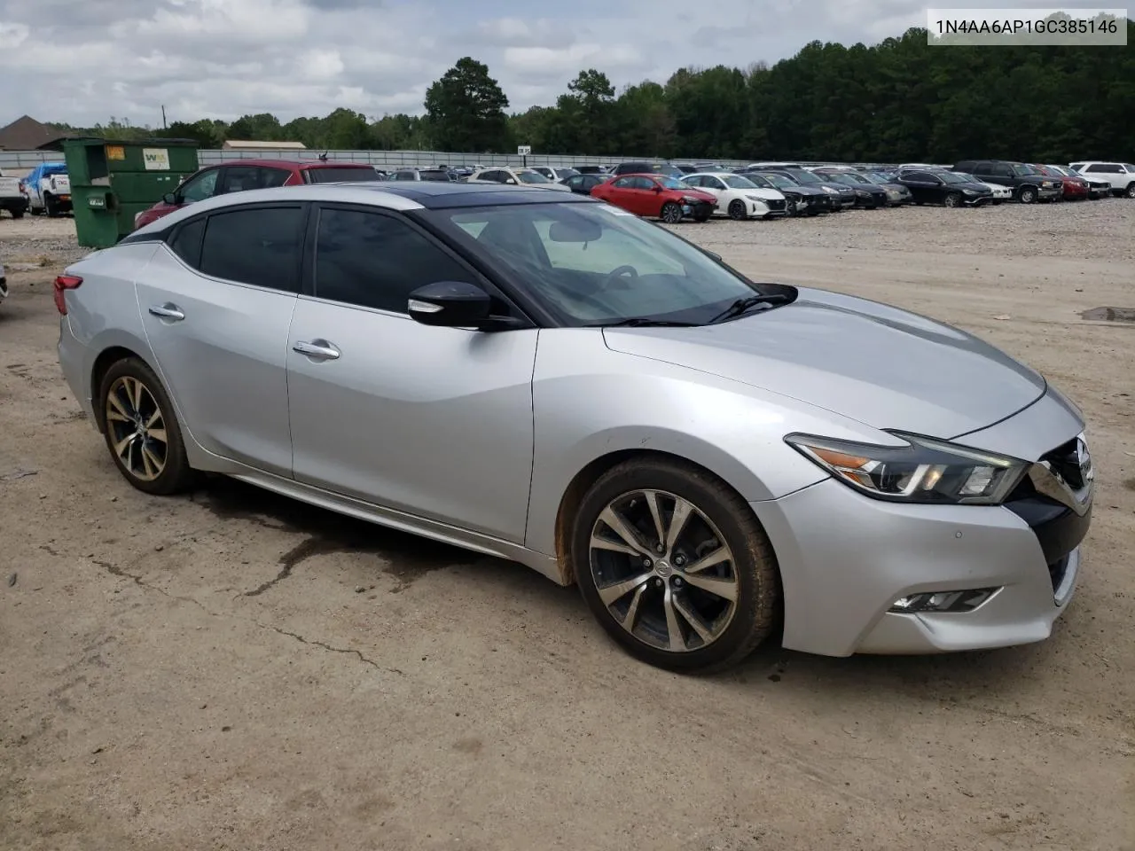 2016 Nissan Maxima 3.5S VIN: 1N4AA6AP1GC385146 Lot: 63032504