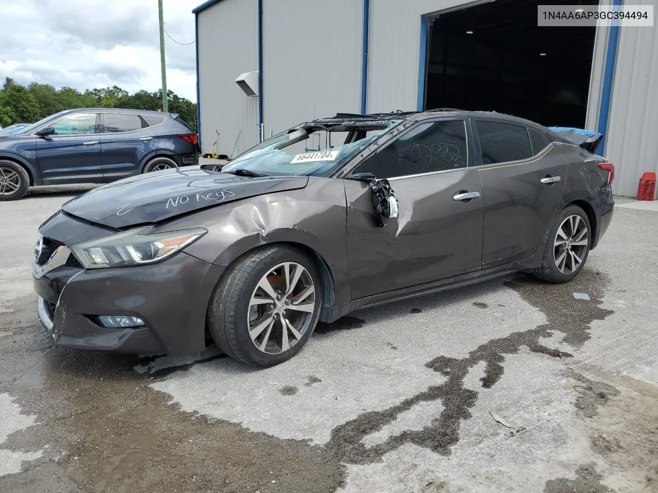 2016 Nissan Maxima 3.5S VIN: 1N4AA6AP3GC394494 Lot: 66441704