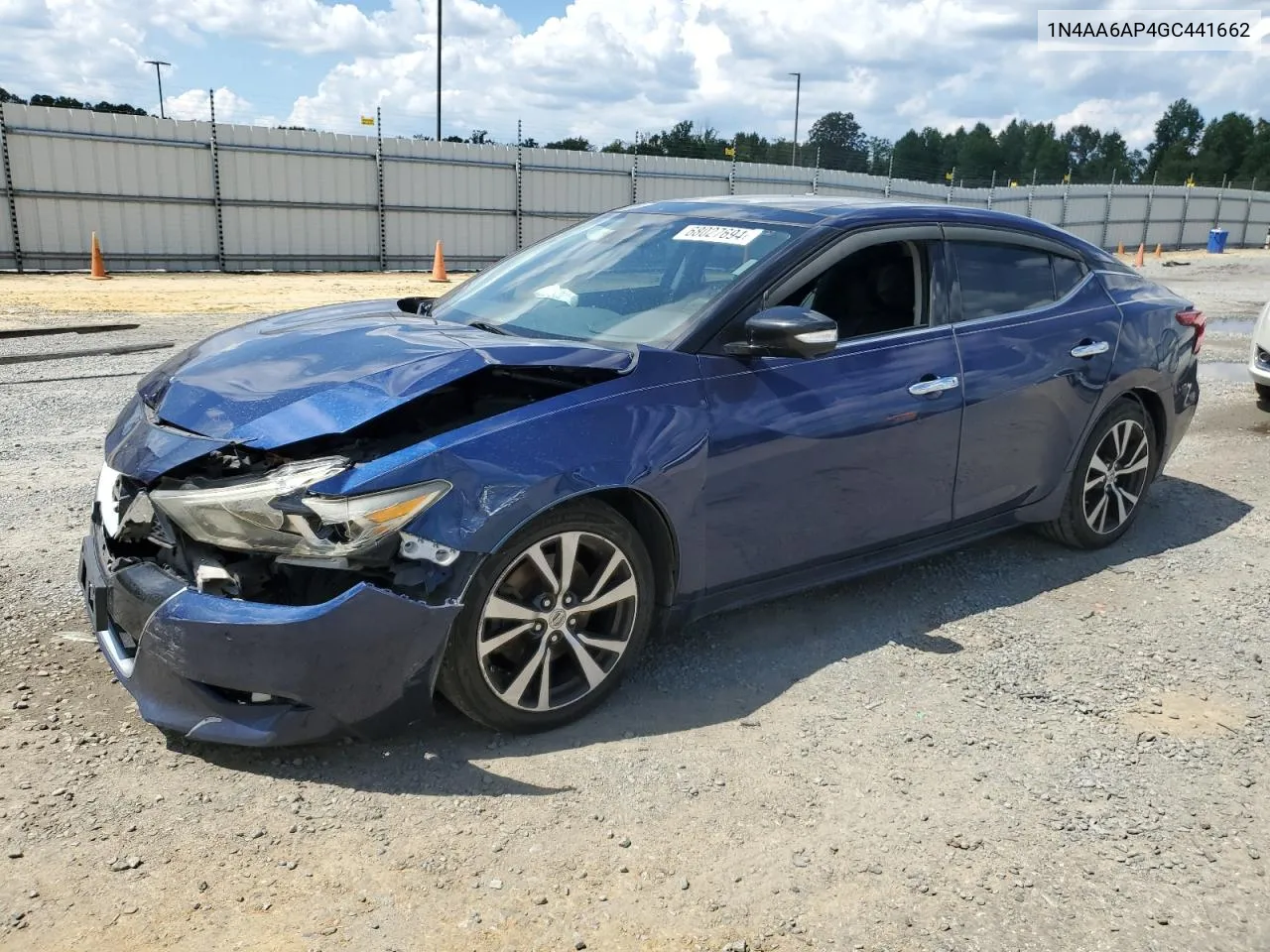 2016 Nissan Maxima 3.5S VIN: 1N4AA6AP4GC441662 Lot: 68027694