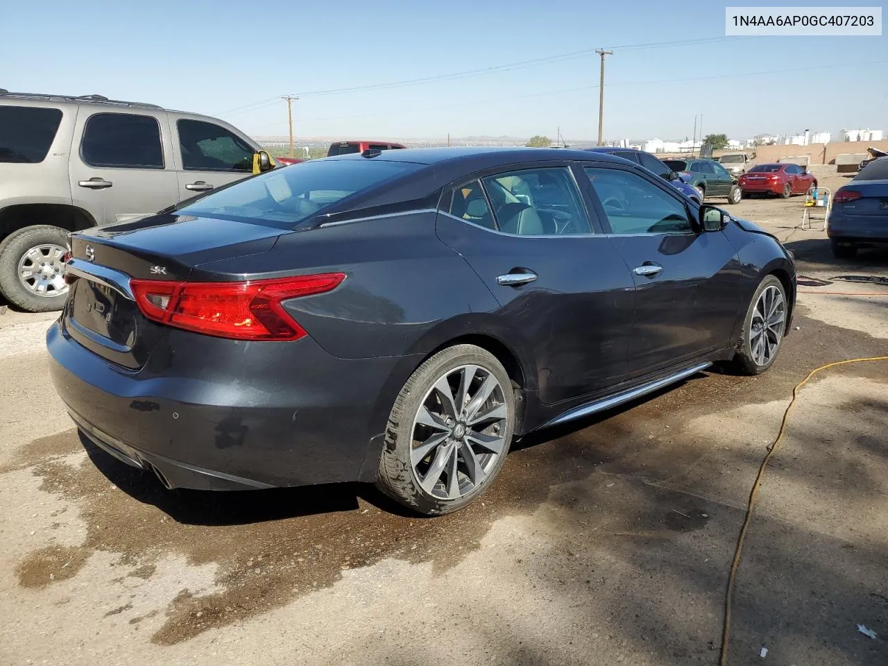 2016 Nissan Maxima 3.5S VIN: 1N4AA6AP0GC407203 Lot: 70292044