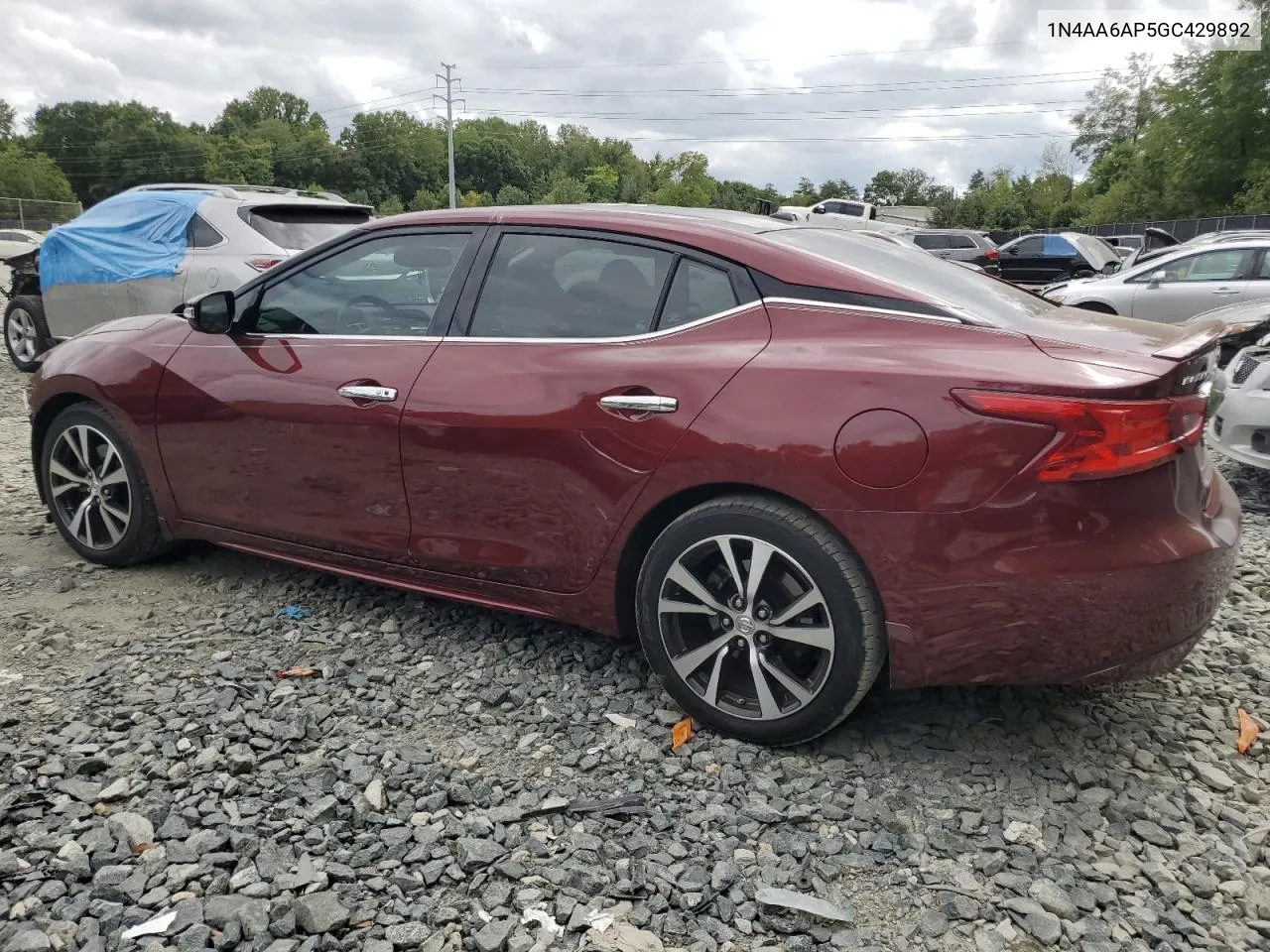 2016 Nissan Maxima 3.5S VIN: 1N4AA6AP5GC429892 Lot: 70389504