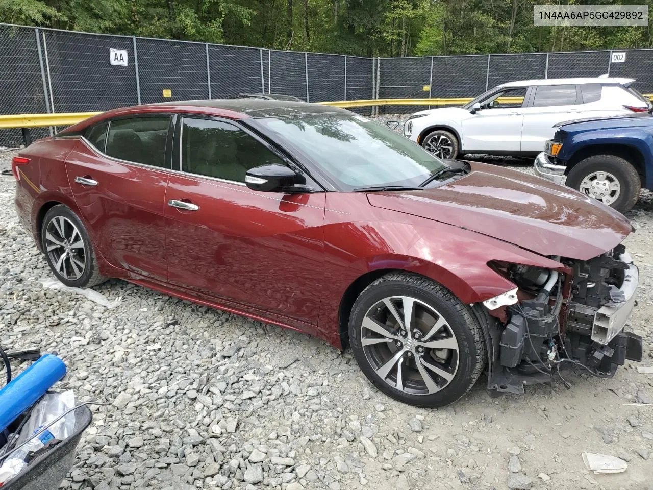 2016 Nissan Maxima 3.5S VIN: 1N4AA6AP5GC429892 Lot: 70389504