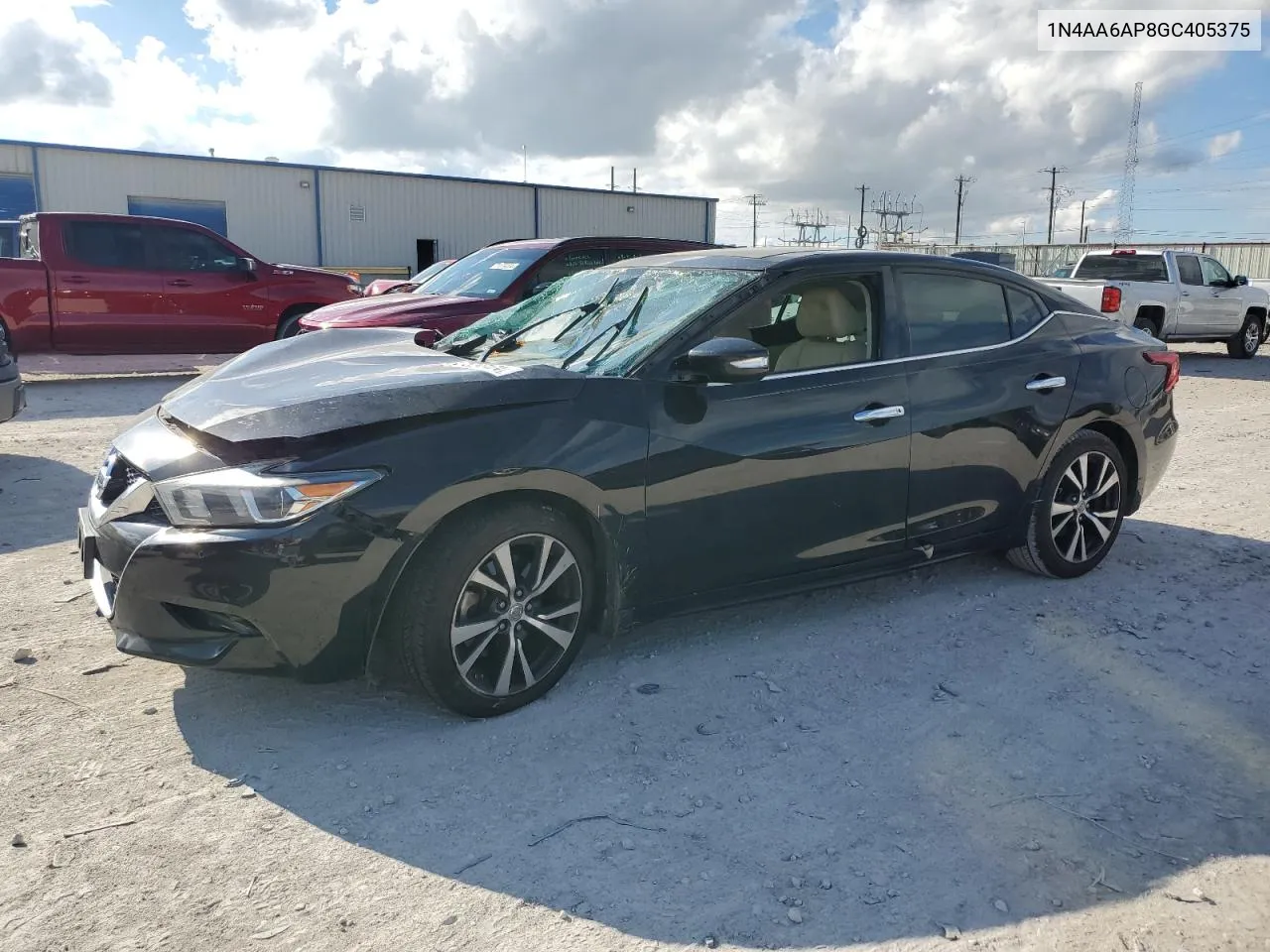 2016 Nissan Maxima 3.5S VIN: 1N4AA6AP8GC405375 Lot: 71297474