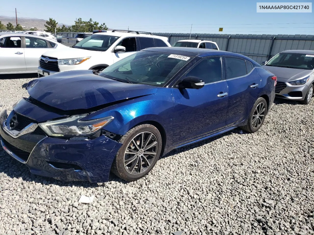 2016 Nissan Maxima 3.5S VIN: 1N4AA6AP8GC421740 Lot: 71319254