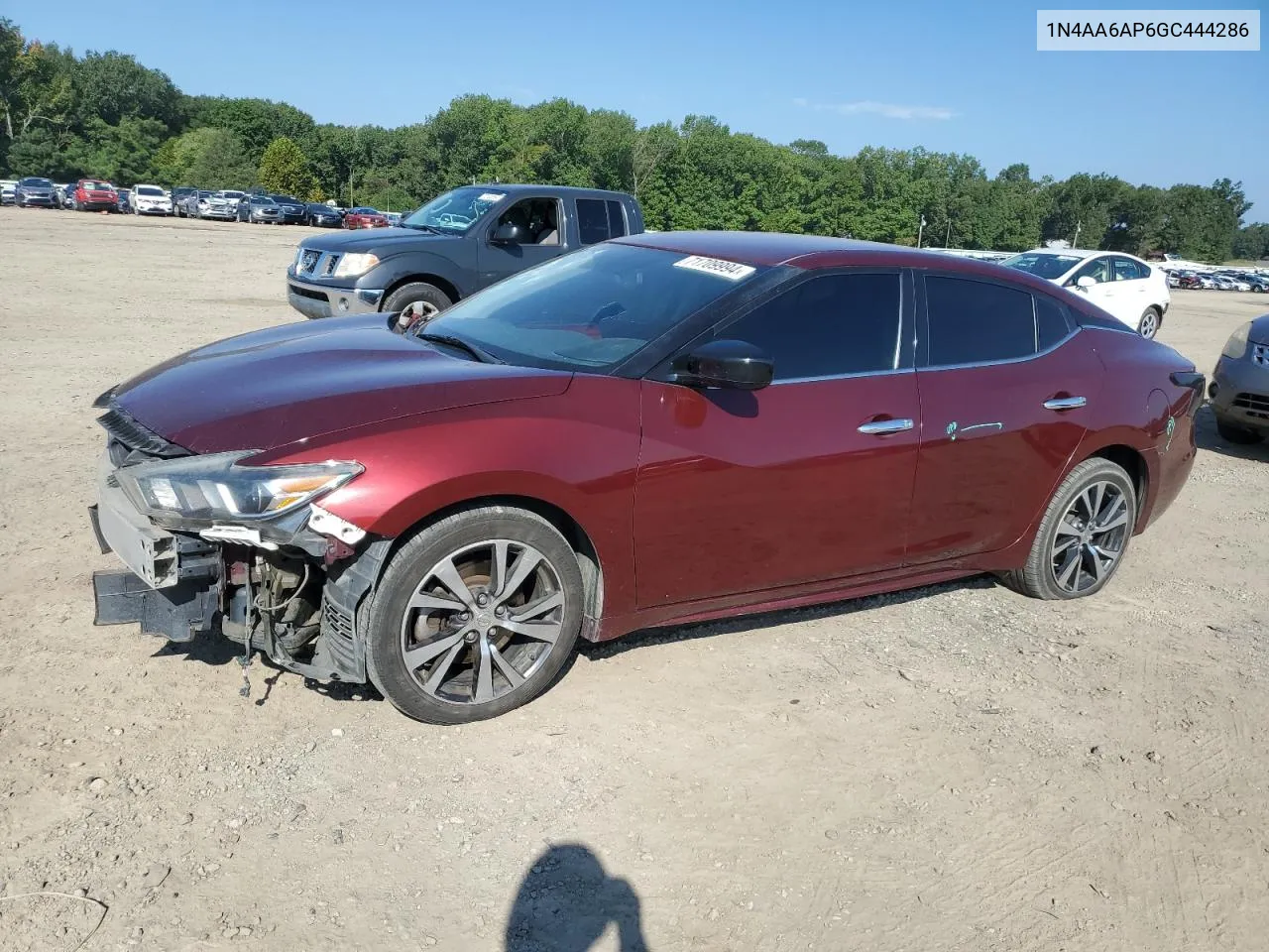 2016 Nissan Maxima 3.5S VIN: 1N4AA6AP6GC444286 Lot: 71709994