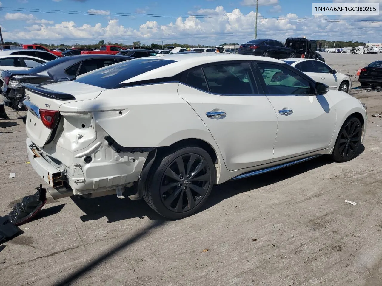 2016 Nissan Maxima 3.5S VIN: 1N4AA6AP1GC380285 Lot: 71754574